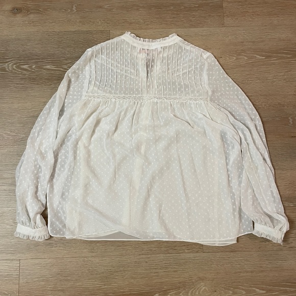 Zara trafaluc romantic white blouse size small - Picture 4 of 5